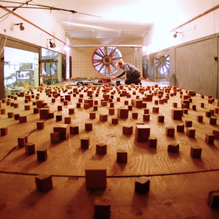 wind tunnel with roughness blocks