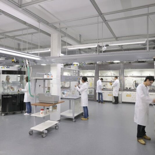 lab with people working