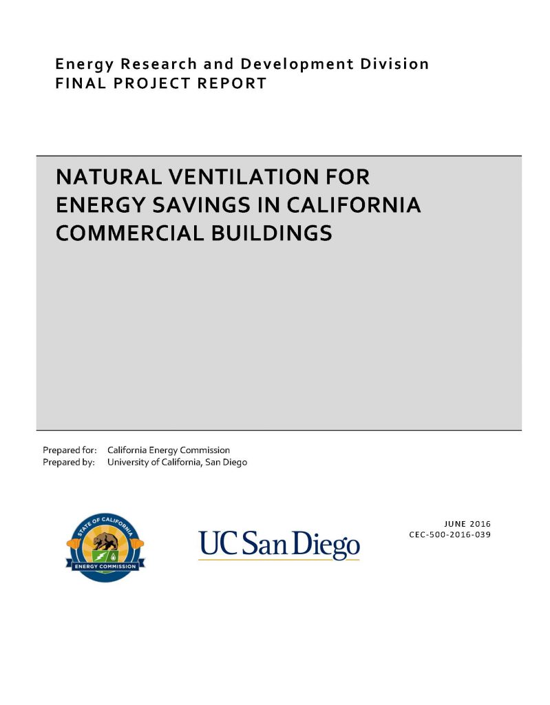 Natural Ventilation for energy savings in california