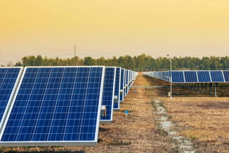 solar panels with anemometer siting
