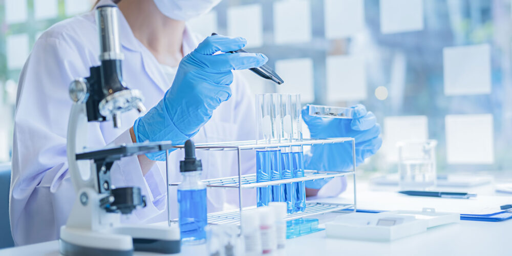 biology student in lab