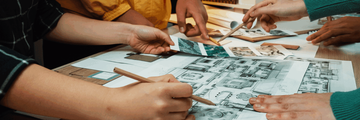 architects designing a building