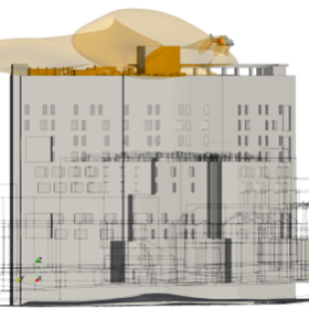 CFD rendering of helicopter downwash