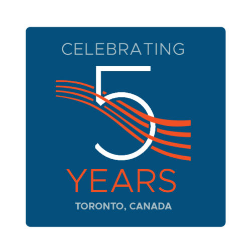 Celebrating 5 years in Canada logo