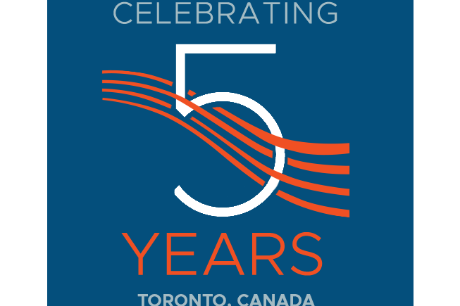 Celebrating 5 years in Canada logo
