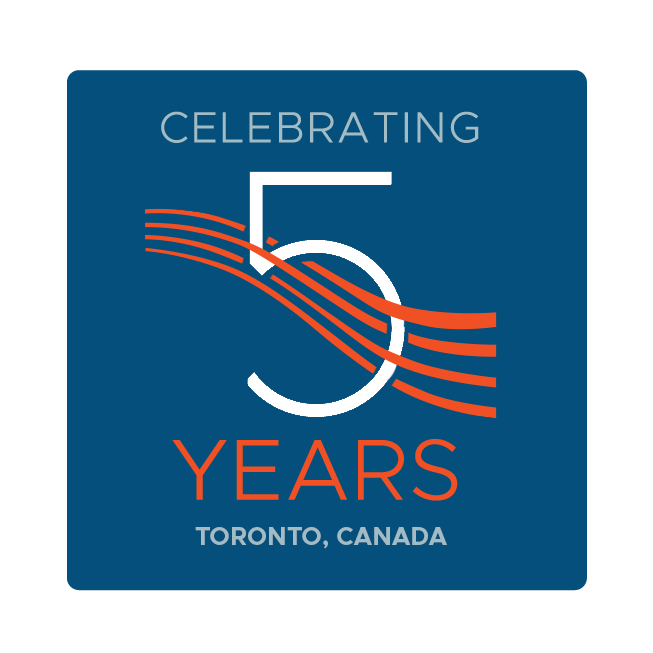 Celebrating 5 years in Canada logo